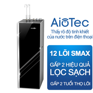 Máy lọc nước nóng lạnh Karofi KAD-L85 - Ion kiềm, 12 lõi lọc RO